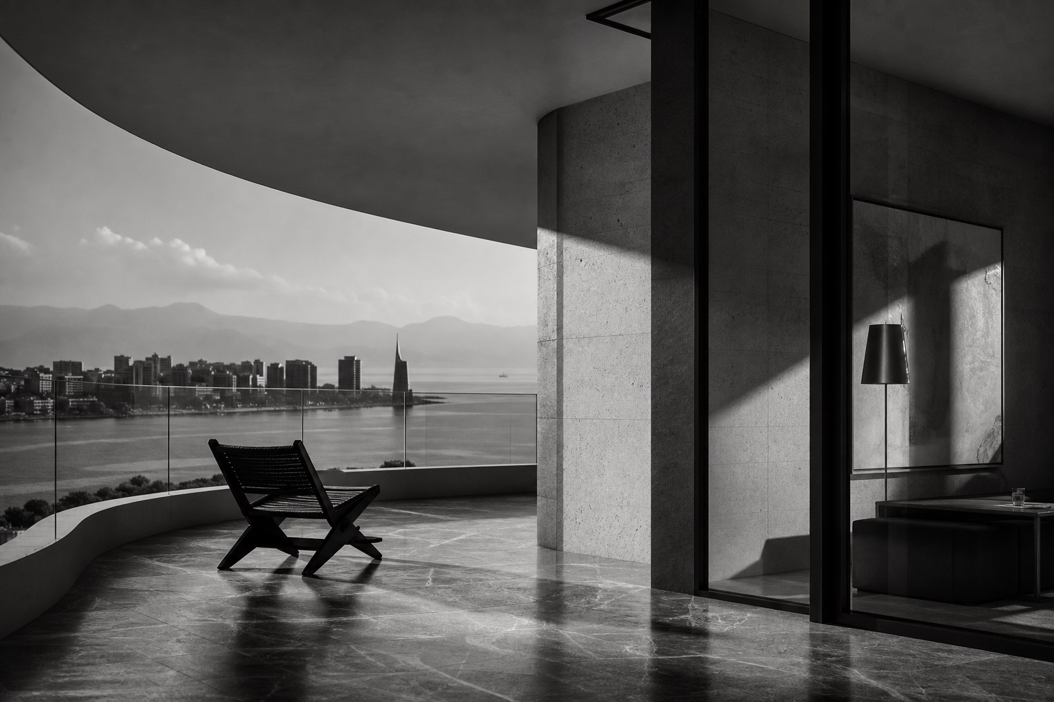 Batumi apartment terrace and sea view